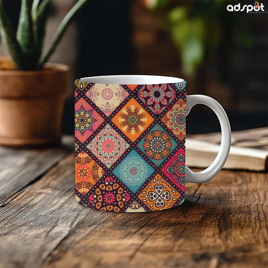 Customized Mugs Ajrak Design