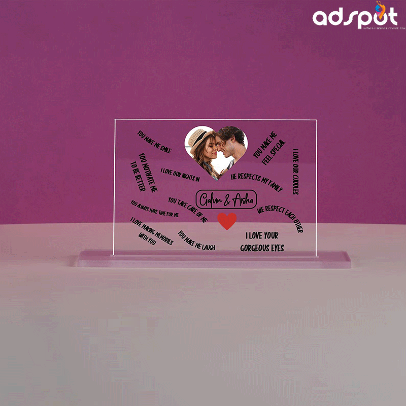 Customized Acrylic Frame Valentines Design
