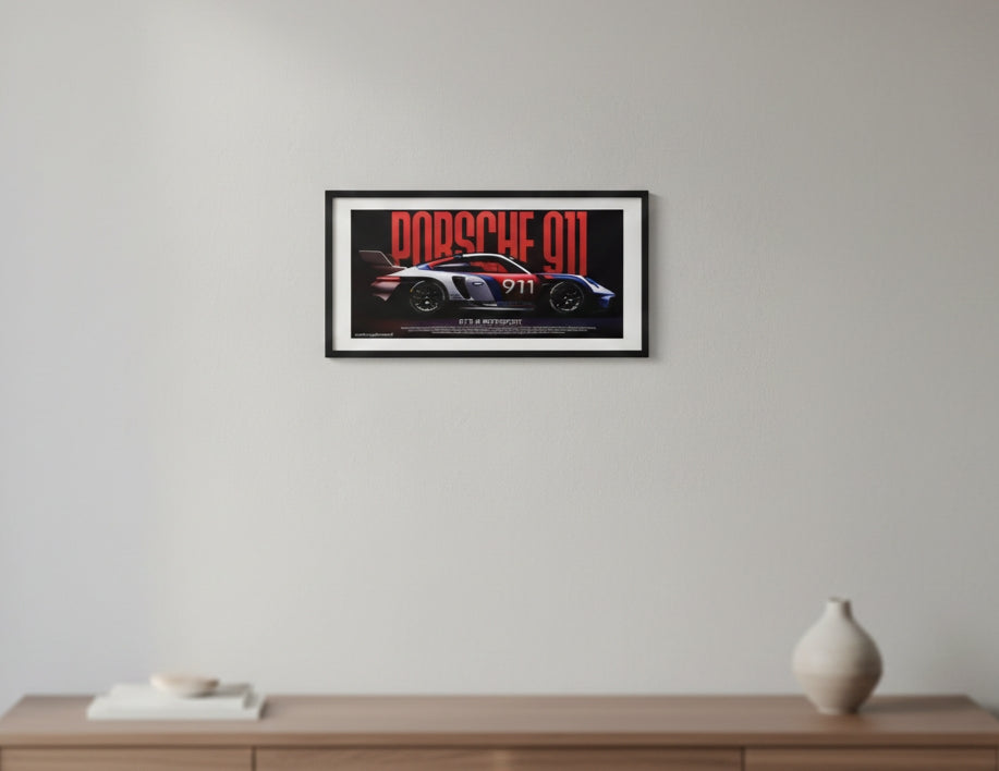 Porsche 911 Racing Car Wall Art