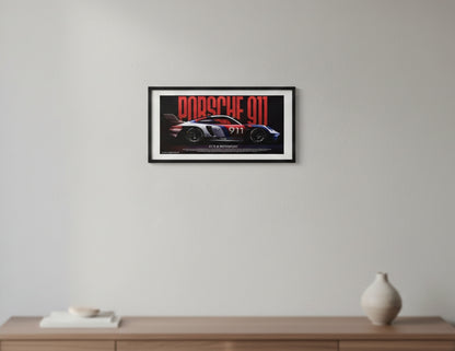 Porsche 911 Racing Car Wall Art