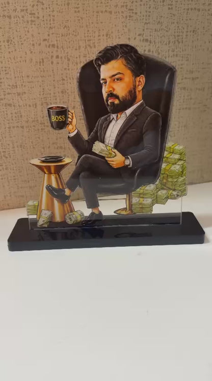 Personalized Boss Caricature Acrylic Display