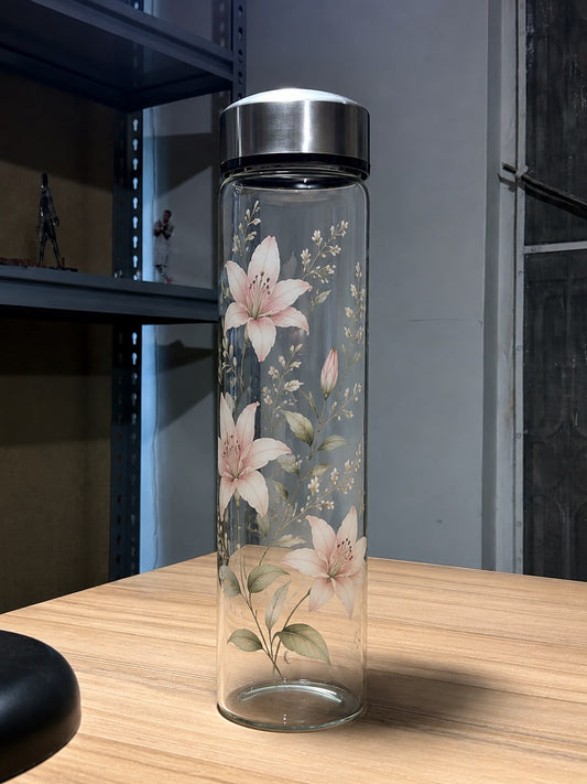 Glass Water Bottle (D)