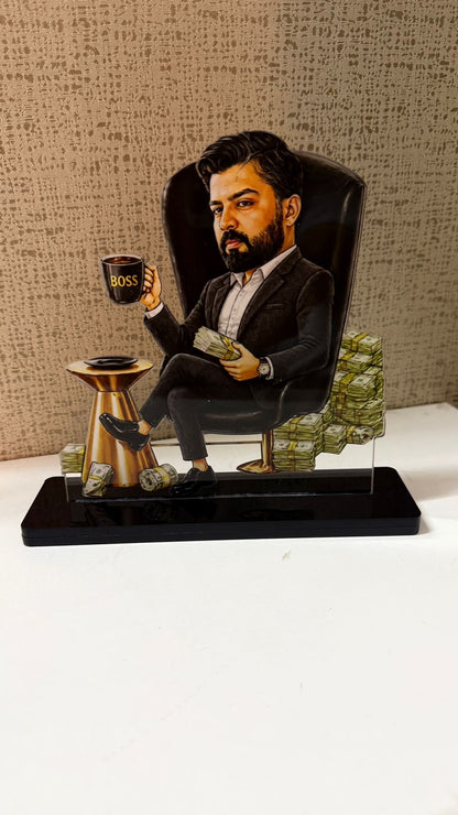 Personalized Boss Caricature Acrylic Display
