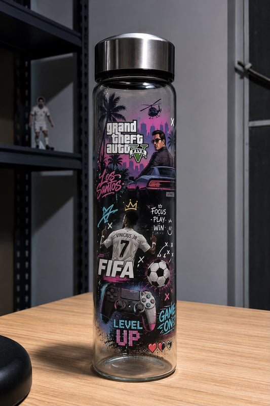 Glass Water Bottle (B)