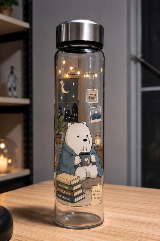 Glass Water Bottle (A)